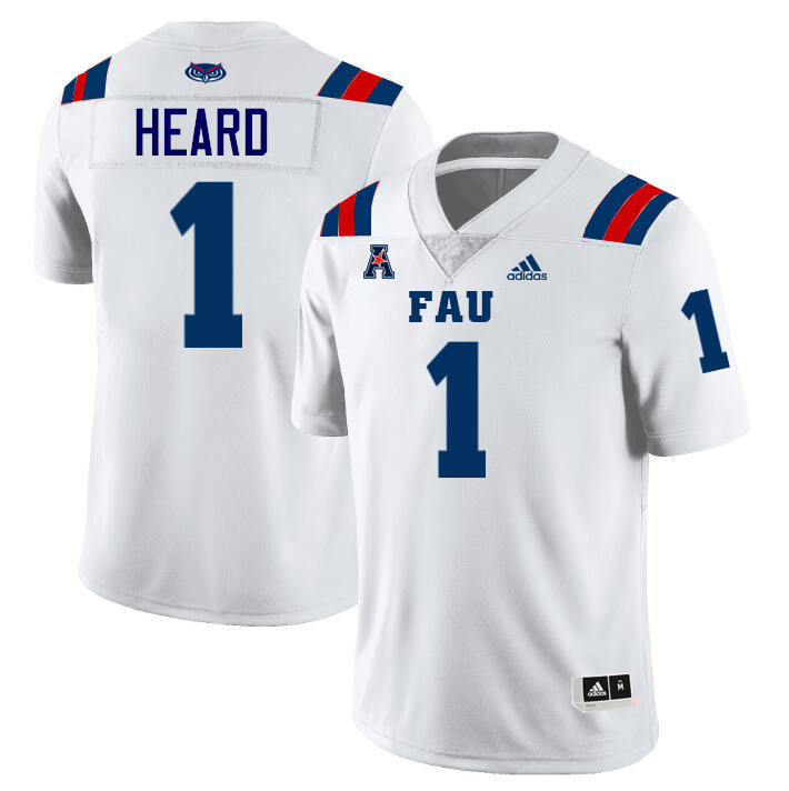 CJ Heard FAU Jersey,Florida Atlantic Owls Football Jersey,Uniforms,Gears-White